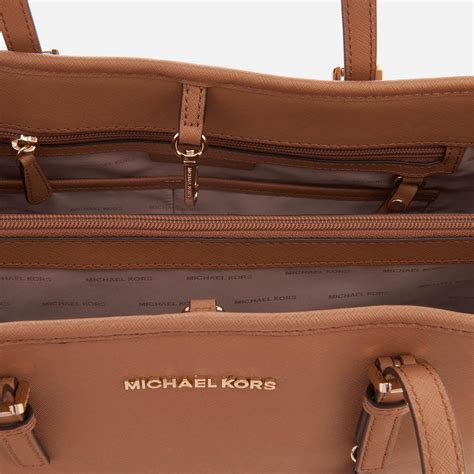 michael kors jet set east west signature travel large tote|Michael Kors saffiano tote bag.